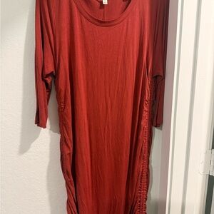 Terra & Sky Vibrant Red Top